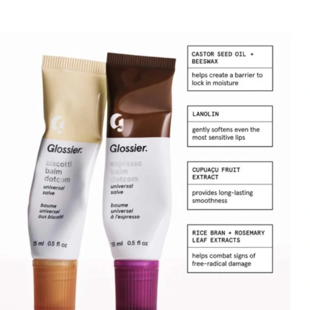 New Glossier Balmdotcom Duo Set Espresso‎ & Biscotti
